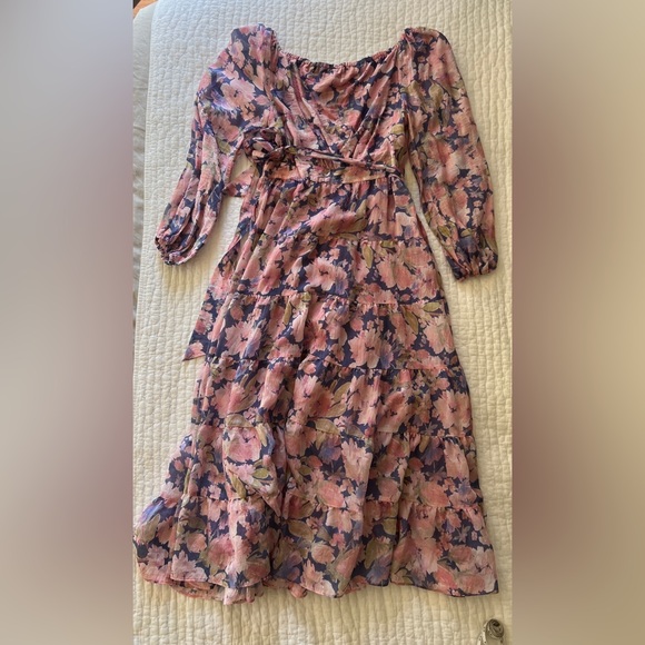 ASTR | Floral Wrap Dress | Size Medium - Picture 4 of 16